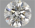 Natural Diamond 0.70 Carats, Round with Excellent Cut, K Color, IF Clarity and Certified by IGI