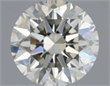 Natural Diamond 0.82 Carats, Round with Excellent Cut, K Color, SI1 Clarity and Certified by IGI
