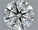 Natural Diamond 0.70 Carats, Round with Excellent Cut, H Color, I1 Clarity and Certified by IGI