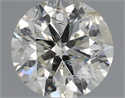 Natural Diamond 0.72 Carats, Round with Excellent Cut, I Color, I1 Clarity and Certified by IGI