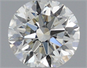 Natural Diamond 0.41 Carats, Round with Excellent Cut, H Color, VS2 Clarity and Certified by IGI