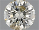 Natural Diamond 0.70 Carats, Round with Excellent Cut, K Color, I1 Clarity and Certified by IGI