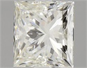 Natural Diamond 2.01 Carats, Princess with  Cut, J Color, IF Clarity and Certified by IGI