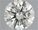 Natural Diamond 0.73 Carats, Round with Excellent Cut, L Color, SI1 Clarity and Certified by IGI