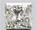 Natural Diamond 1.80 Carats, Princess with  Cut, I Color, I1 Clarity and Certified by IGI