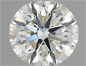 Natural Diamond 0.90 Carats, Round with Excellent Cut, I Color, SI2 Clarity and Certified by IGI