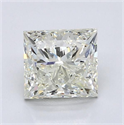 Natural Diamond 2.00 Carats, Princess with  Cut, K Color, VS1 Clarity and Certified by IGI