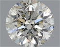 Natural Diamond 0.90 Carats, Round with Excellent Cut, K Color, SI2 Clarity and Certified by IGI