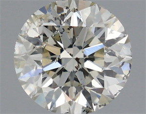 Picture of Natural Diamond 0.90 Carats, Round with Excellent Cut, K Color, SI2 Clarity and Certified by IGI