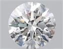 Natural Diamond 0.90 Carats, Round with Excellent Cut, H Color, SI1 Clarity and Certified by GIA