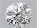 Natural Diamond 0.53 Carats, Round with Excellent Cut, J Color, VS2 Clarity and Certified by GIA