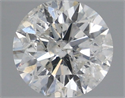 Natural Diamond 0.54 Carats, Round with Excellent Cut, G Color, I1 Clarity and Certified by IGI