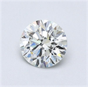 Natural Diamond 0.61 Carats, Round with Excellent Cut, H Color, IF Clarity and Certified by GIA