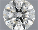 Natural Diamond 0.51 Carats, Round with Excellent Cut, J Color, I1 Clarity and Certified by IGI