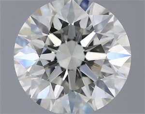 Picture of Natural Diamond 0.58 Carats, Round with Excellent Cut, K Color, VVS1 Clarity and Certified by GIA