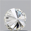 Natural Diamond 0.58 Carats, Round with Excellent Cut, I Color, SI1 Clarity and Certified by IGI