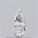Natural Diamond 0.50 Carats, Pear with  Cut, H Color, I1 Clarity and Certified by IGI