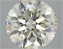 Natural Diamond 0.74 Carats, Round with Excellent Cut, L Color, SI1 Clarity and Certified by IGI