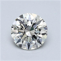 Natural Diamond 1.01 Carats, Round with Excellent Cut, K Color, VS2 Clarity and Certified by GIA