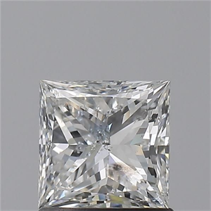 Picture of Natural Diamond 1.01 Carats, Princess with  Cut, G Color, SI2 Clarity and Certified by IGI