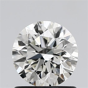Picture of Natural Diamond 0.80 Carats, Round with Excellent Cut, J Color, VVS2 Clarity and Certified by GIA