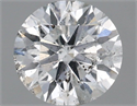 Natural Diamond 0.73 Carats, Round with Excellent Cut, F Color, I1 Clarity and Certified by IGI