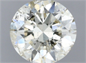 Natural Diamond 0.70 Carats, Round with Excellent Cut, K Color, I1 Clarity and Certified by IGI