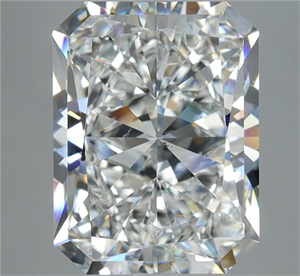 Foto Diamante Natural 5.02 quilates, Radiante , Color F, claridad VS2 y certificado GIA de