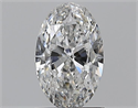 Natural Diamond 1.01 Carats, Oval with  Cut, F Color, SI2 Clarity and Certified by GIA