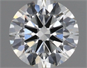 Natural Diamond 0.46 Carats, Round with Excellent Cut, H Color, VVS2 Clarity and Certified by IGI