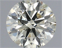 Natural Diamond 0.55 Carats, Round with Excellent Cut, L Color, SI2 Clarity and Certified by IGI