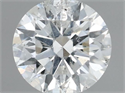 Natural Diamond 0.52 Carats, Round with Excellent Cut, F Color, I1 Clarity and Certified by IGI