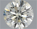 Natural Diamond 0.90 Carats, Round with Excellent Cut, N Color, VS2 Clarity and Certified by IGI