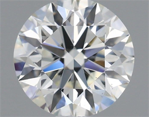 Picture of Natural Diamond 0.57 Carats, Round with Excellent Cut, K Color, VS2 Clarity and Certified by GIA