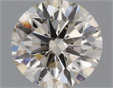 Natural Diamond 0.90 Carats, Round with Excellent Cut, N Color, SI2 Clarity and Certified by GIA