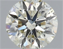 Natural Diamond 0.61 Carats, Round with Excellent Cut, L Color, SI2 Clarity and Certified by IGI