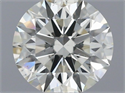 Natural Diamond 0.52 Carats, Round with Excellent Cut, J Color, VS2 Clarity and Certified by IGI