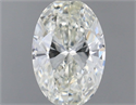 Natural Diamond 0.48 Carats, Oval with  Cut, K Color, SI1 Clarity and Certified by GIA