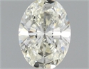 Natural Diamond 0.64 Carats, Oval with  Cut, K Color, SI2 Clarity and Certified by GIA