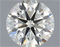Natural Diamond 0.65 Carats, Round with Excellent Cut, J Color, VVS2 Clarity and Certified by IGI