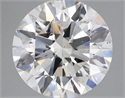 Natural Diamond 3.50 Carats, Round with Excellent Cut, H Color, SI1 Clarity and Certified by IGI