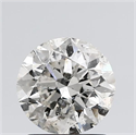 Natural Diamond 1.57 Carats, Round with Very Good Cut, I Color, I1 Clarity and Certified by IGI