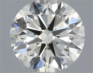 Picture of Natural Diamond 0.55 Carats, Round with Excellent Cut, J Color, VS2 Clarity and Certified by IGI