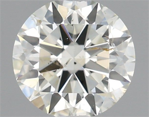 Picture of Natural Diamond 0.50 Carats, Round with Excellent Cut, K Color, SI2 Clarity and Certified by IGI
