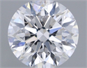 Natural Diamond 0.44 Carats, Round with Excellent Cut, D Color, I1 Clarity and Certified by GIA