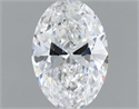 Natural Diamond 0.60 Carats, Oval with  Cut, E Color, VVS2 Clarity and Certified by GIA