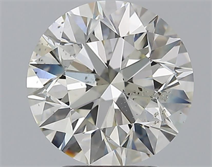 Picture of Natural Diamond 3.32 Carats, Round with Excellent Cut, K Color, SI2 Clarity and Certified by GIA