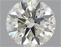 Natural Diamond 0.52 Carats, Round with Excellent Cut, J Color, VVS2 Clarity and Certified by IGI