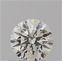 Natural Diamond 0.40 Carats, Round with Excellent Cut, J Color, I1 Clarity and Certified by IGI