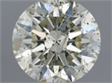Natural Diamond 0.70 Carats, Round with Excellent Cut, K Color, SI2 Clarity and Certified by IGI